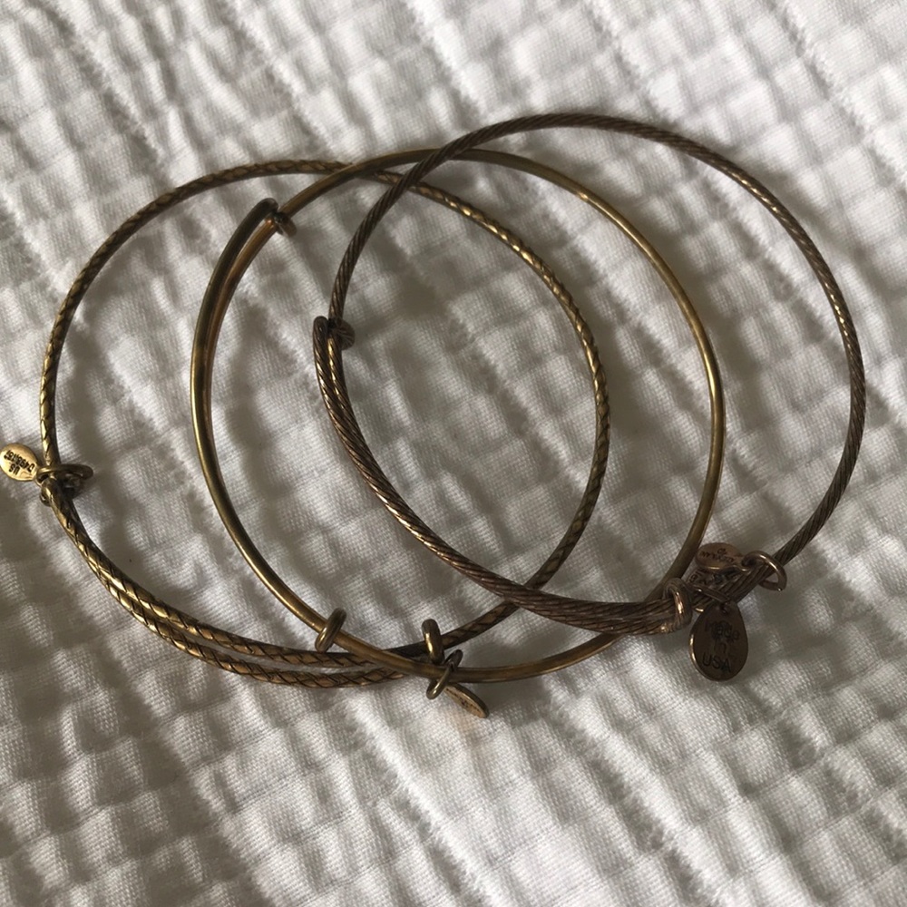 Set of 3 Alex and Ani bangle bracelets